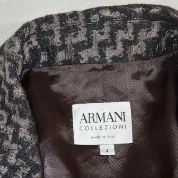 Armani Collezioni Grey/Brown Powerhouse ZigZag Jacket Made in Italy 🇮🇹 - Picture 14 of 16